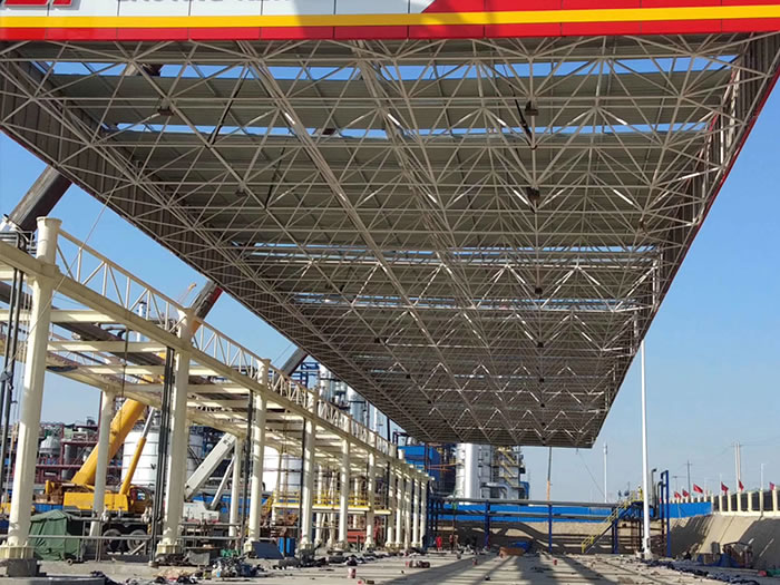 加油站網(wǎng)架安裝